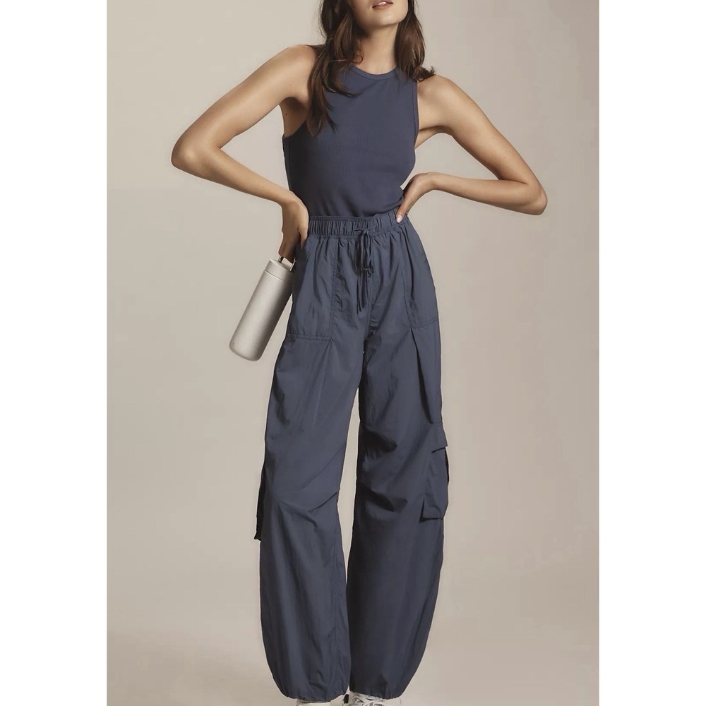 Daily Practice Anthropologie Messa Jumpsuit Women XS Black Cargo Utility Pants